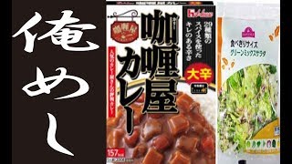 俺めし【大辛】ハウス食品/カリー屋カレー 200g×2個　グリ－ンサラダマックスバリュー