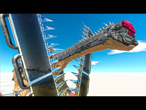 Two Spinning Spike Blades  - Animal Revolt Battle Simulator