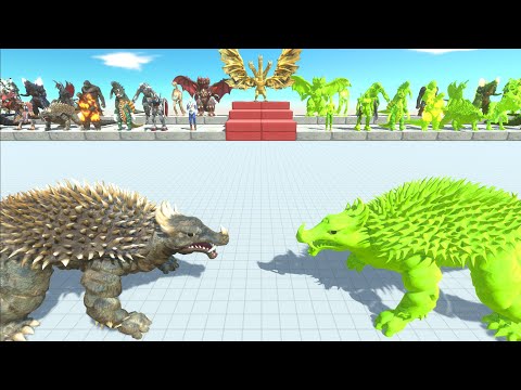 Kaiju Monster Battle Attack Green Itself - Animal Revolt Battle Simulator