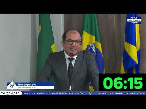 Rénnio Diógenes - 18ª Sessão Ordinária da Câmara Municipal de Alto Santo 01/07/26