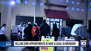 Selling DMV appointments now against the law in Broward County