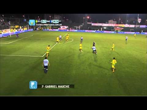 Gol de Hauche. Defensa 0 - Racing 1. Fecha 1. Torneo Primera División 2014. Fútbol Para Todos.