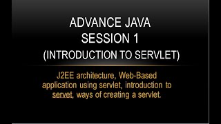 Advanced Java (Servlet & JSP) Thumbnail