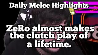 Daily Melee Highlights: ZeRo almost makes the clutch play of a lifetime.