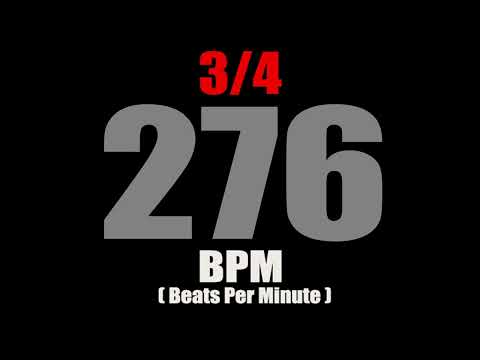 Metronome 276 BPM For Time Signature 3/4