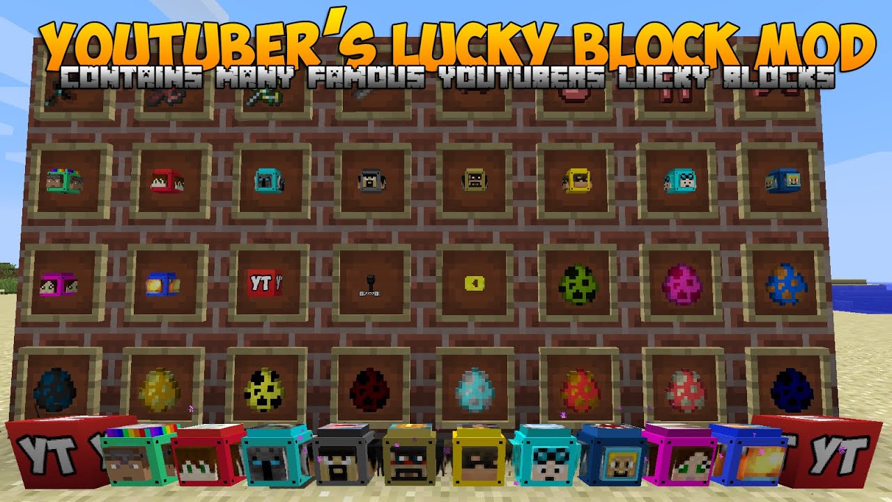 Lucky Block Blue Mod for Minecraft 1.8