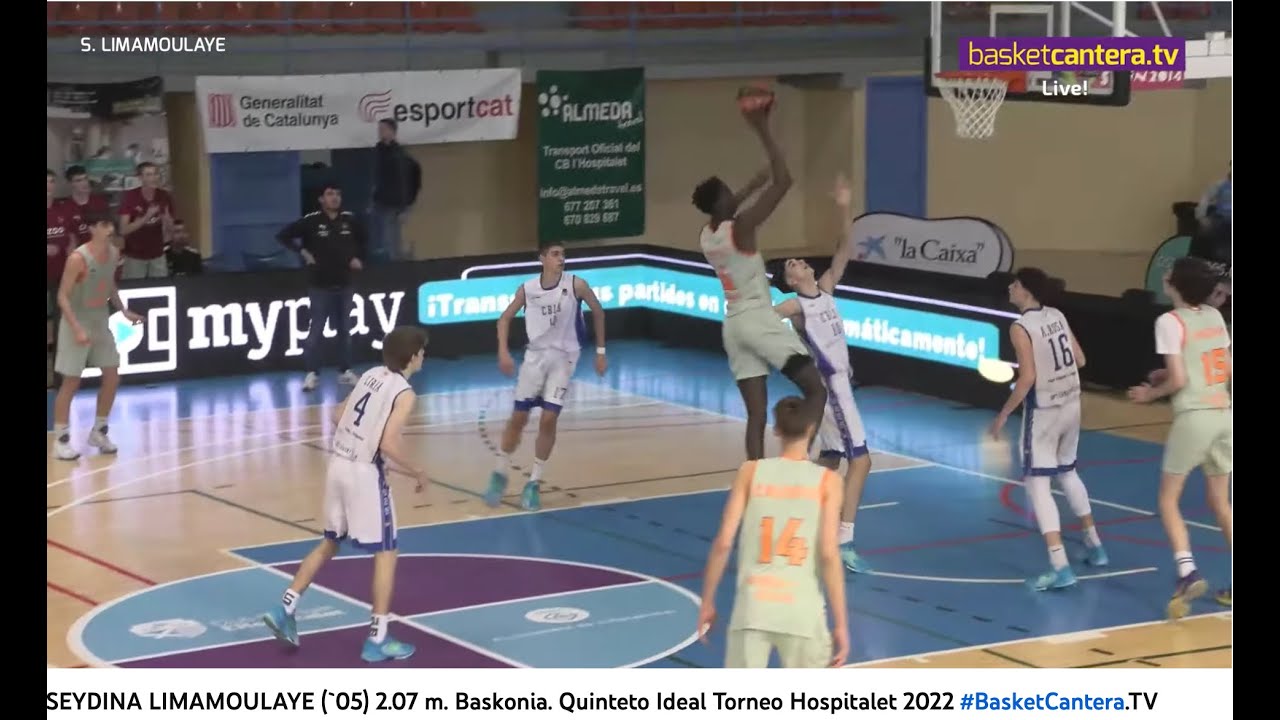 SEYDINA LIMAMOULAYE (`05) 2.07 m. Baskonia. Quinteto Ideal Torneo Hospitalet 2022 #BasketCantera.TV