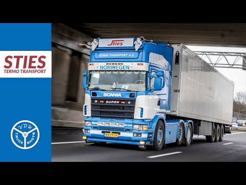 Sties Termo Transport A.S. - Scania 164L V8 480 (open pipe sound!)