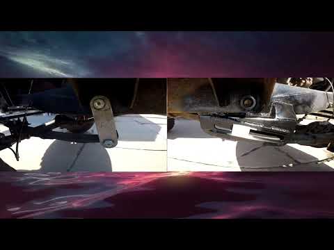 Steep shackle angle vs leaf spring sliders.