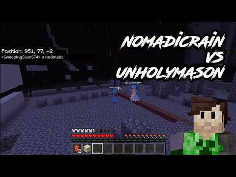 SaintKingSpiderMC - 2b2e Battles - NomadicRain (Asura) vs UnholyMason (Blitz) | Minecraft Anarchy