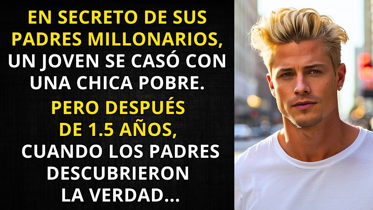 EN SECRETO DE SUS PADRES MILLONARIOS, UN JOVEN SE CASÓ CON UNA CHICA. PERO DESPUÉS DE 1.5 AÑOS...