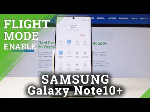 How to Activate Airplane Mode in SAMSUNG Galaxy Note10+ - Flight Mode