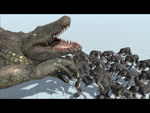 20 WEREWOLF VS PURASAURUS REX - Animal Revolt Battle Simulator