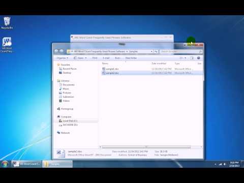 MS Word Count Frequently Used Phrases Software