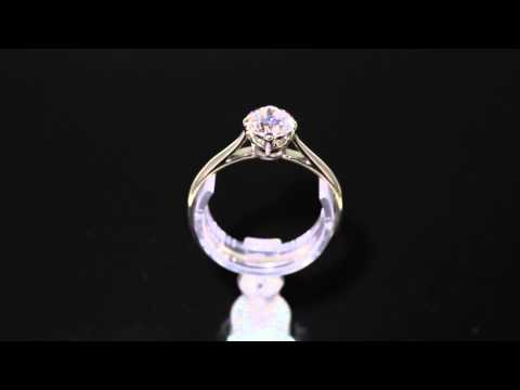 Elegant Four-Claw Round Diamond Solitaire Ring M1462