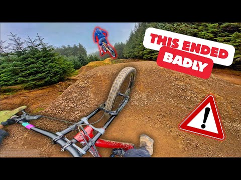 TEACHING MY MATE TO JUMP AT BIKEPARK WALES!! (TOTAL CHAOS 🤯)