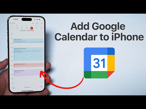 How To Add your Google Calendar to iPhone Calendar!