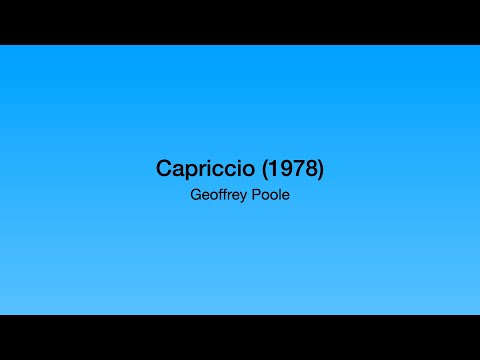 Geoffrey Poole - Capriccio for Violin