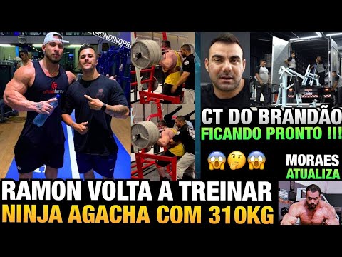 RAMON APARECE GIGANTE E DE VOLTA AOS TREINOS - BRANDÃO FINALIZANDO NOVO CT + NINJA E MORAES