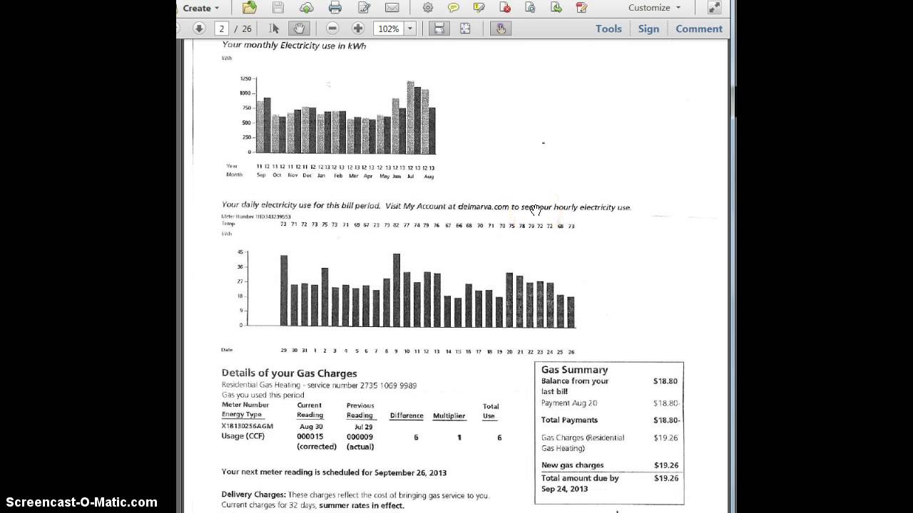 Basic Residential Utility Bill Interpretation