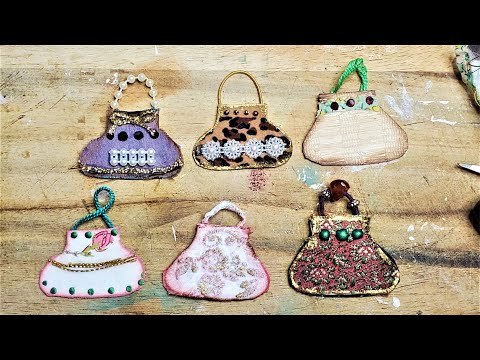 Junk Journal DIY Journal Embellishments! Tiny Purses Tutorial! For Beginners Easy! The Paper Outpost