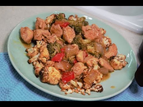 Instant Pot General Tso's Chicken and Air Fried Asian Garlic Cauliflower