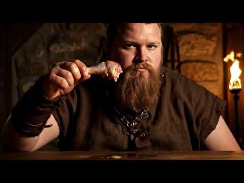 Viking Feast ASMR | Savage Crunch, Slurps & Satisfying Sounds
