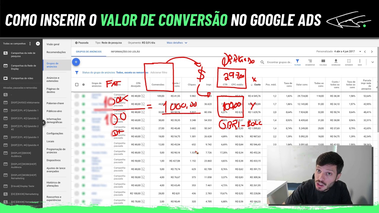 COMO INSERIR O VALOR DE CONVERSÃO NO GOOGLE ADS