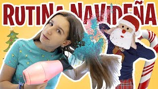 Rutina de mañana en Navidad para niños