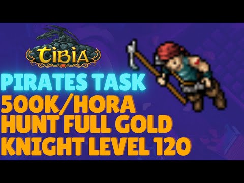 [TIBIA] - EK HUNT SOLO PIRATES TASK | 250K/H DE PROFIT HUNT PARA BESTIARY LEVEL 90+