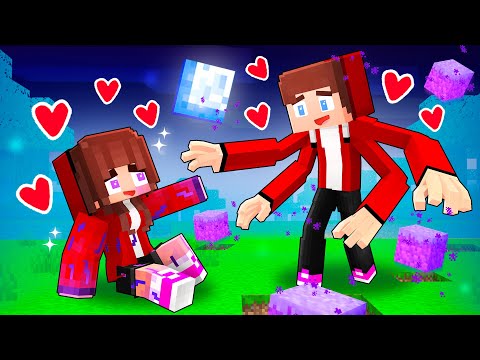 JJ`s Girl and JJ ENDERMAN Mutant - Love Story - Maizen Minecraft Animation