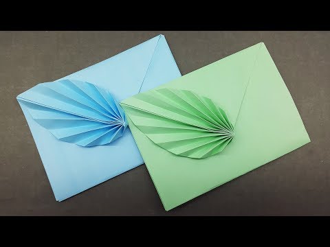 Easy Origami Envelope Making Tutorial - DIY Paper Envelope with Leaf