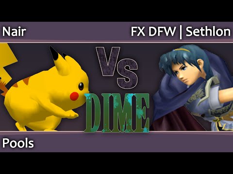 DIME13 Melee - Nair (Pikachu) vs FX DFW Sethlon (Marth) - Pools