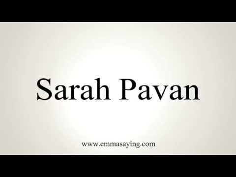 How to Pronounce Sarah Pavan