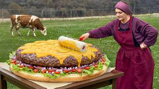 The Biggest Burger We’ve Ever Baked in the Mountains!