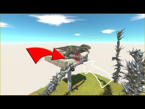 Who Can Jump Over Dinosaur Head  BLADE and SPIKE TRAP - Animal Revolt Battle Simulator
