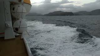 Hurtigruten MS Trollfjord in Windy Weather