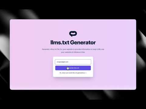 Create a llms.txt for your website with SiteSpeakAI