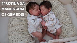 PRIMEIRA ROTINA DA MANHÃ COM OS BEBÊS REBORNS GÊMEOS!