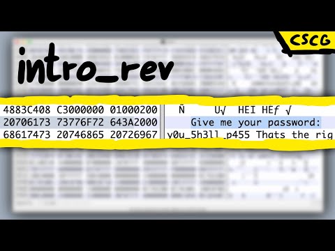 Reverse Engineering Introduction Walkthrough - intro_rev/rev1 CSCG 2020