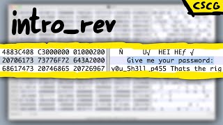 Reverse Engineering Introduction Walkthrough - intro_rev/rev1 CSCG 2020