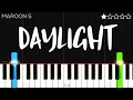 Maroon 5 - Daylight | EASY Piano Tutorial