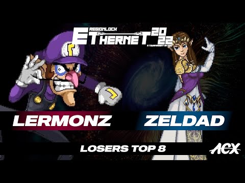 Lermonz (Waluigi) vs Zeldad (Zelda) - Losers Top 8 - REGIONLOCK: #ETHERNET2022