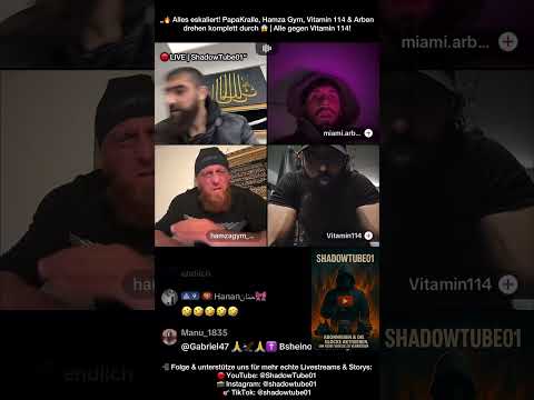 „Vitamin 114 platzt in den Livestream von PapaKralle & Hamza Gym 😳🔥 | Chaos bricht sofort aus!