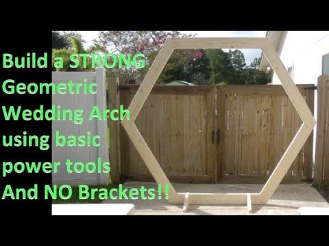 DIY Wedding Arch & simple sleek base Part 1.  Build a strong Wooden Geometric Hexagon boho backdrop