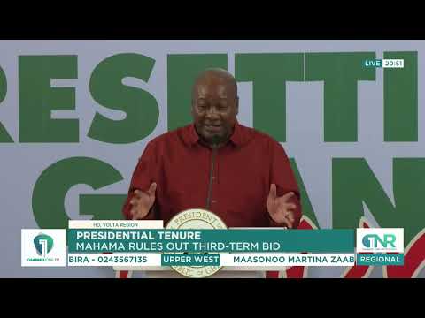 Mahama Rules Out Third Term Bid, Says Focus Is Delivering on His Mandate