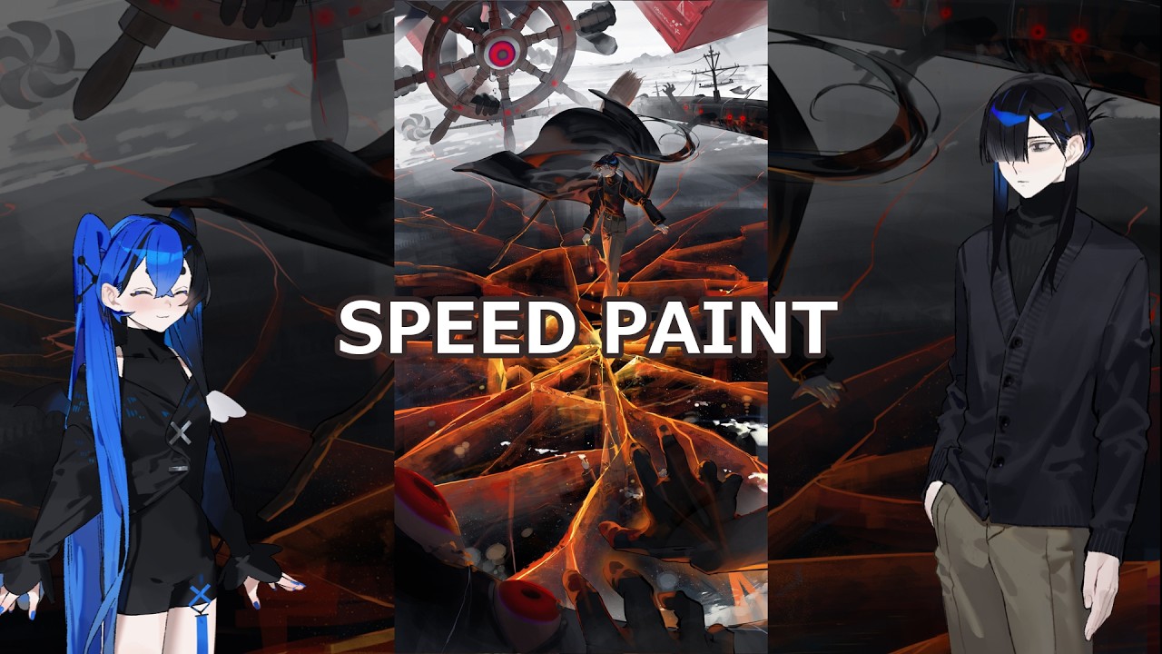 【試作】「At the Lake」 SPEED PAINT（創作キャラ会話付き）