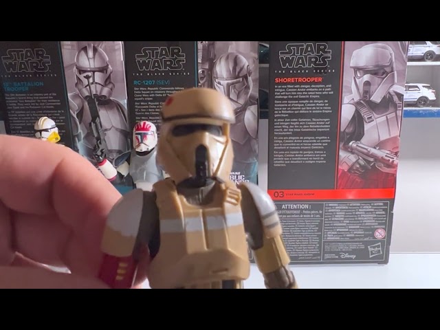 Vídeo relacionado con Hasbro Figura Star Wars Andor Shoretrooper Serie Black - Figura Shoretrooper - Figura de acción - Colección Star Wars, Licencia Oficial, F56005L0