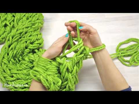 Arm Knit an Infinity Scarf in 30 Minutes
