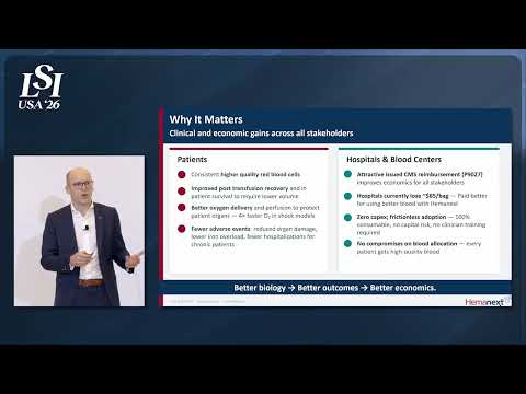 Daan Kok, Hemanext - Oxygen-controlled storage for healthier red blood cells | LSI USA '26